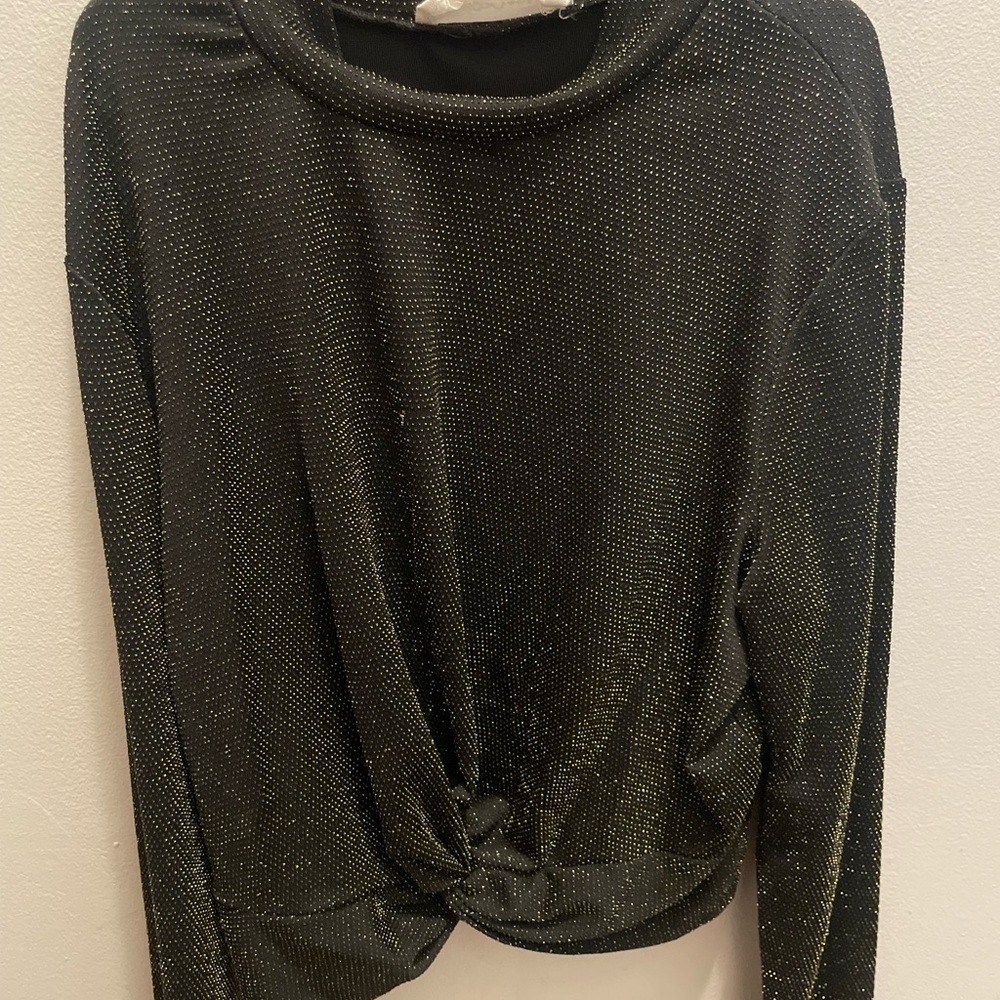 Black and gold blouse